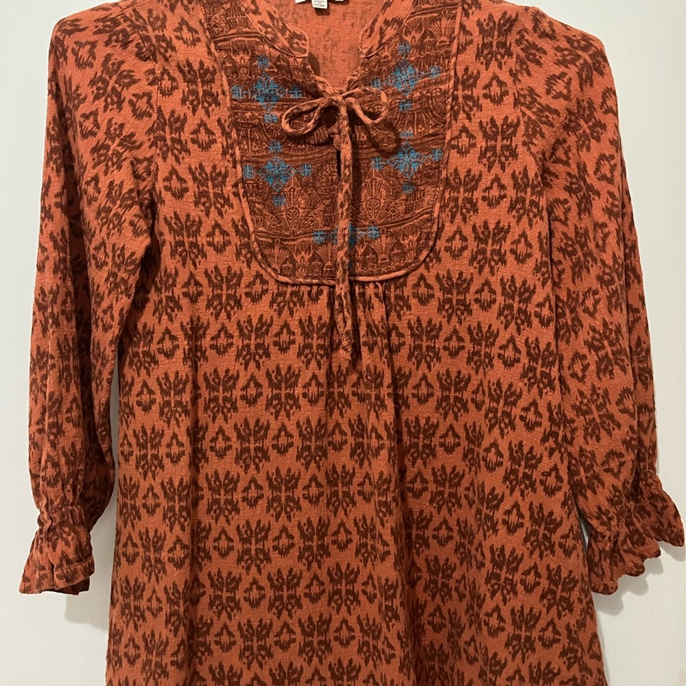 EUC Hayden Bohemian Orange Patterned Women's Top - Small